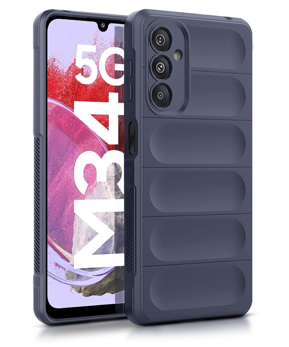 WOW IMAGINE Ultimate Silicon Back Cover Case for Samsung Galaxy M34 5G | F34 5G Drop Protection Shockproof Bumper | Anti-Slip Grip | Scratch Proof Micro-Fibre Cloth Inside (Deep Blue) (B0CJ764LBV) Amazon Price History, Amazon Price Tracker