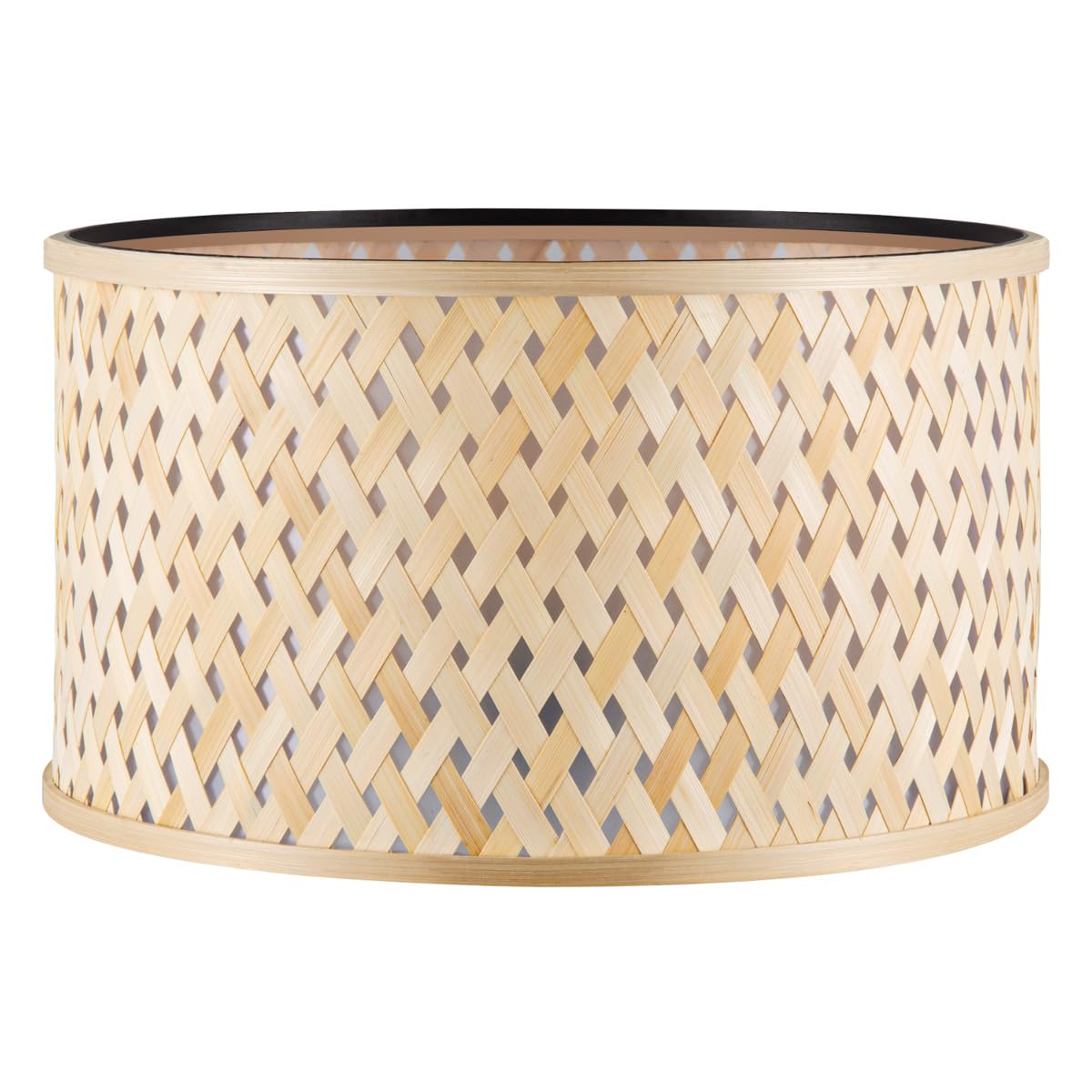 Home Sweet Home Abat-jour en bambou Boho | Beige | ø40 x 22 cm, douilles E27 | Peut être utilisé avec une suspension et des lampadaires | Convient pour le salon ou la salle à manger
