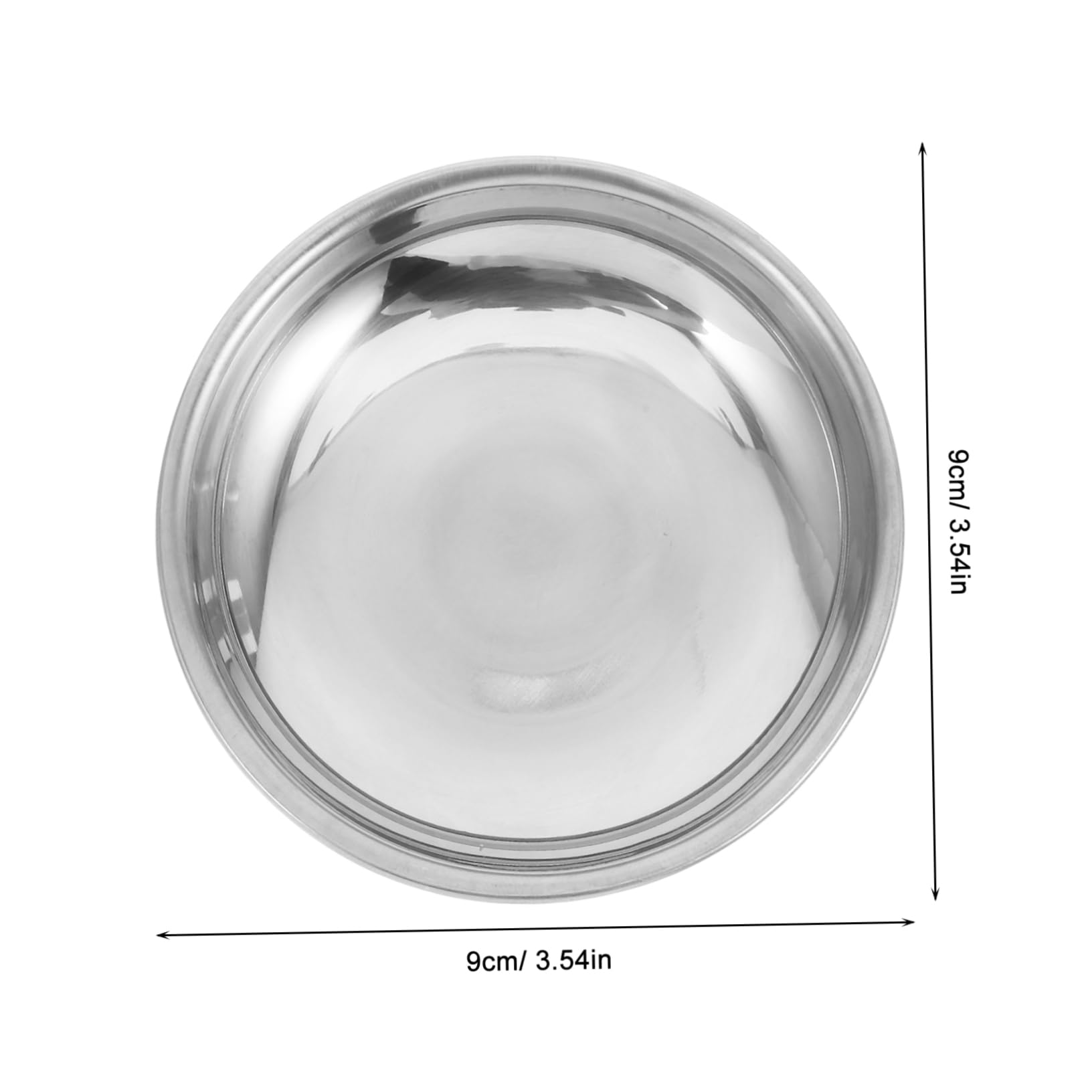 FUNOMOCYA 5pcs Disc Set Sushi Dipping Bowl Vinegar Dish Round Saucers Bowl Small Serving Platter Sauce Dishes Ketchup Saucer Snack Dish Appetizer Trays Soy Sauce Dish Silver Stainless Steel