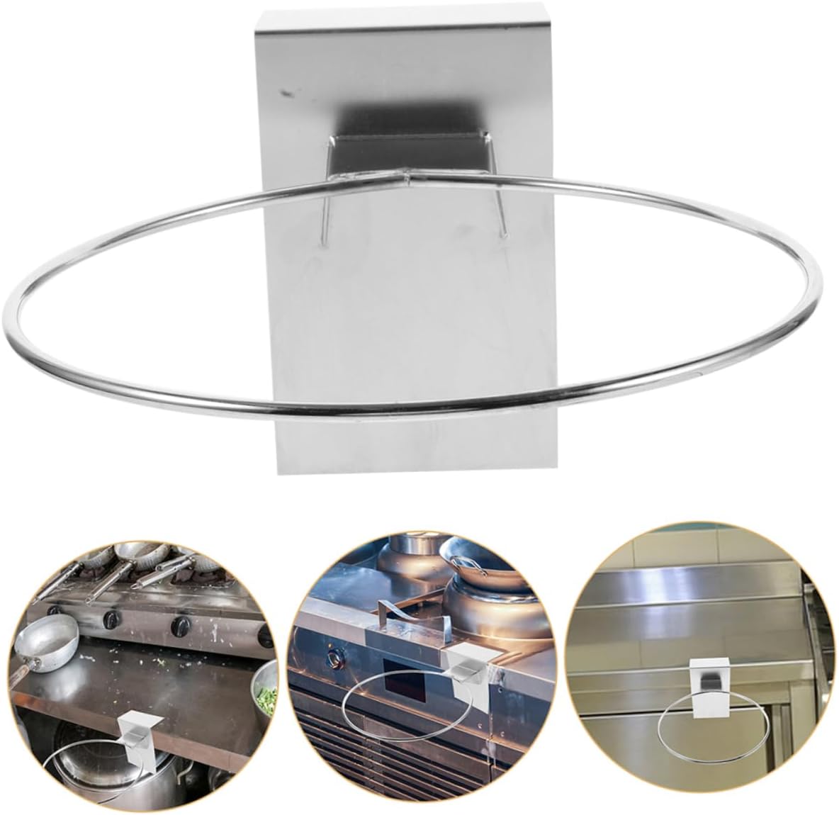 Cabilock Wall Mounted Volleyball Holder Stainless Steel Towel Rack for Bathroom Sports Rooms Easy Installation Space-Saving Design for Organizing Basketballs Towels Silver