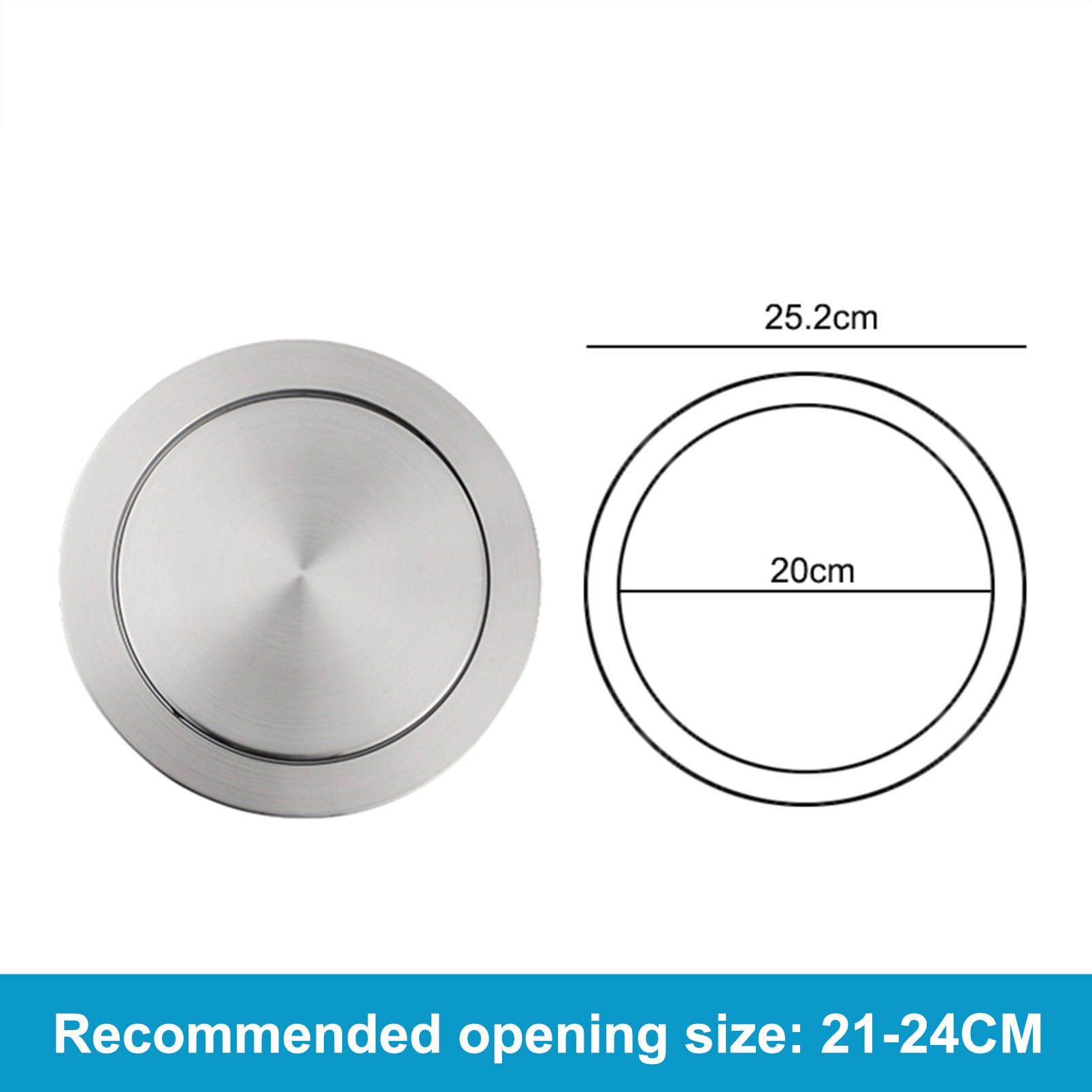 Tapa de cubo de basura integrada de acero inoxidable con solapa, tapa de cubo de basura de cocina para restaurantes, hogar, baño, y diseño elegante