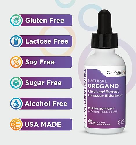 Miniatura 2 de Triguard Plus Aceite de extracto de hoja de orégano, extracto de hoja de olivo, suplemento de tintura líquida de extracto de saúco, 2 onzas