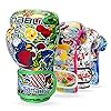 Sanabul-Sticker-Bomb-Kids-Boxing-Kickboxing-Training-Gloves Sanabul Sticker Bomb Kids Boxing Gloves | Youth Boxing Gloves with Fun Design, Optimal Support, and Easy-Clean Features (8 OZ, Dino Jungle)