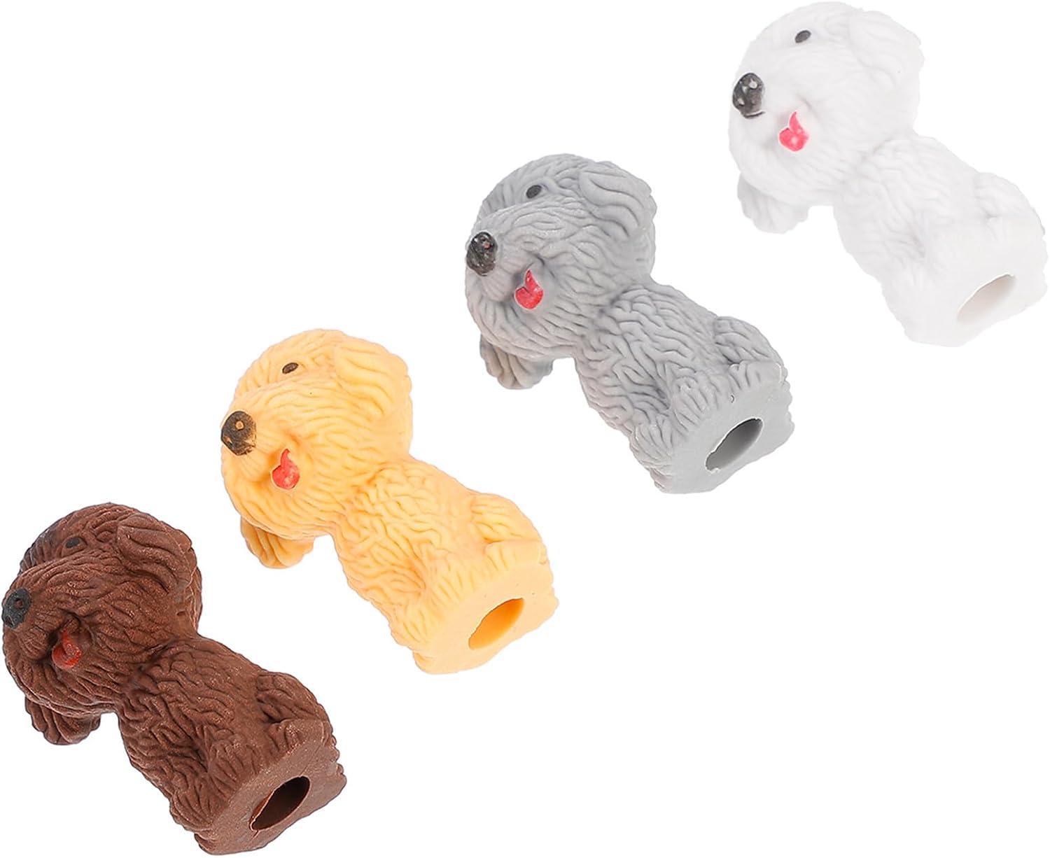 ERINGOGO 20pcs Cute Dog Pencil Erasers Made of Rubber, Decorative and Functional Eraser and Students, for Party Favors and Stocking Stuffers Random Color