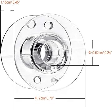 CKPSMS Brand -25PCS Plastic BOBBINS #KP-19208 Compatible with/Replacement for PFAFF Brand Ambition 1.0,1.5 Creative 1.5 Passport 2.0,3.0,260C, 140S,160S, 260S