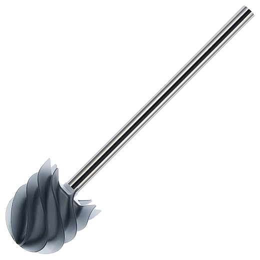 LOOMAID Silikon WC-Bürste mit Lotuseffekt – Made in Germany – Ersatz Klobürste, Toilettenbürste (Grau)