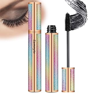 Mascara de pestañas de fibra de seda 4D, natu...