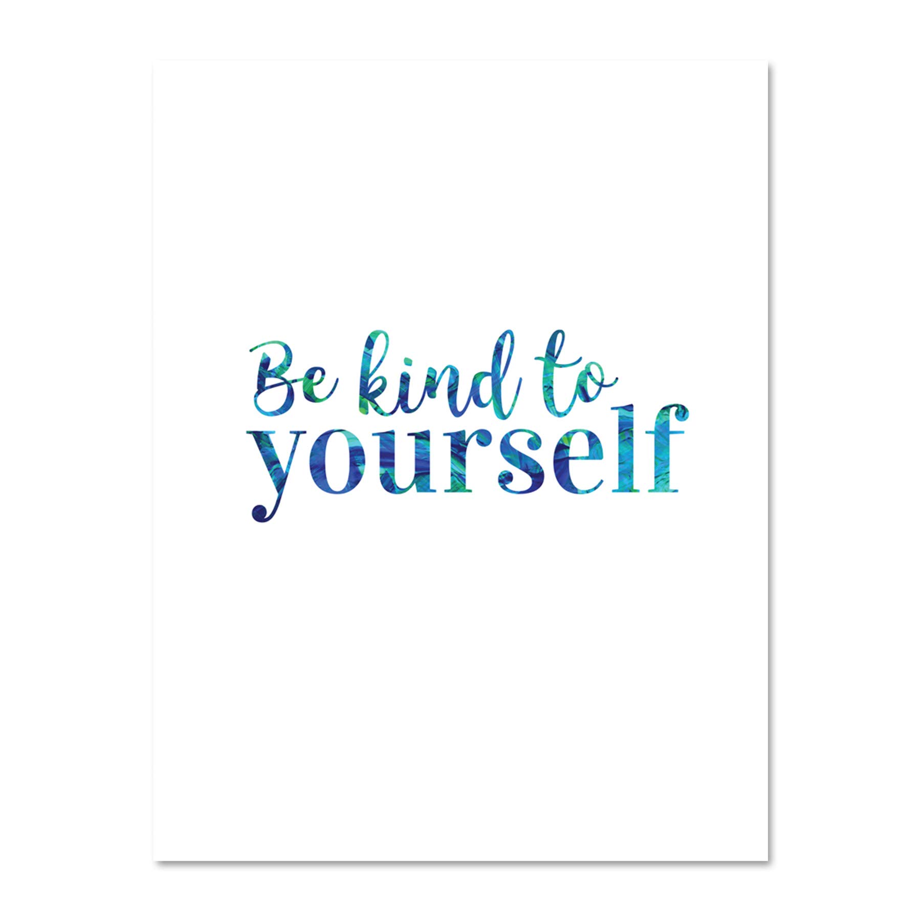 Be Kind Yourself Texture Large Framed Art Print Poster Wall Decor 18x24 inch