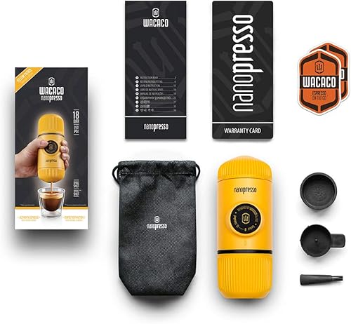 Miniatura 8 de WACACO Nanopresso - Máquina de espresso portátil, versión mejorada de Minipresso, presión de 18 bares, mini cafetera de viaje, de funcionamiento