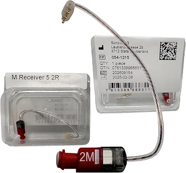 Phonak & Unitron,2MR Receiver Right Wire 5.0 for Phonak Hearing Aid, Compatible with Medium Power, Red 1 Count RED, 2