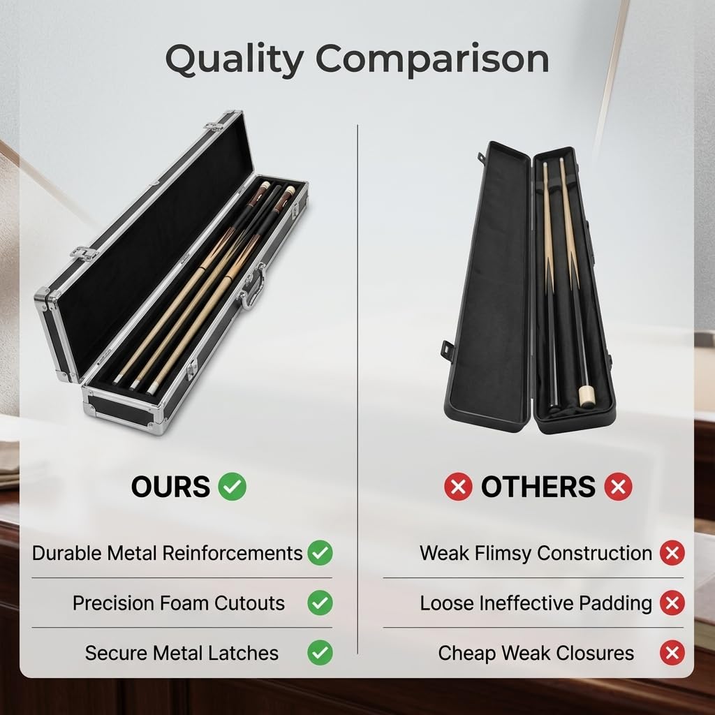 Étui pour Queue de Billard Snooker, Doublure en Mousse Souple, Protection du Support de Rangement, pour Accessoire de Billard