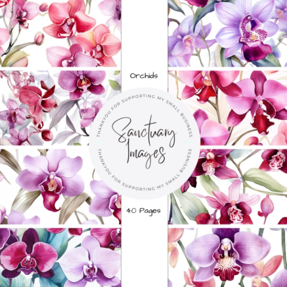 Independently published Orchids Scrapbooking Paper: Decorative Craft Paper Pad Supplies, Junk Journaling, Scrapbooking, & Crafting Projects - Double Sided 8.5 x 8.5"