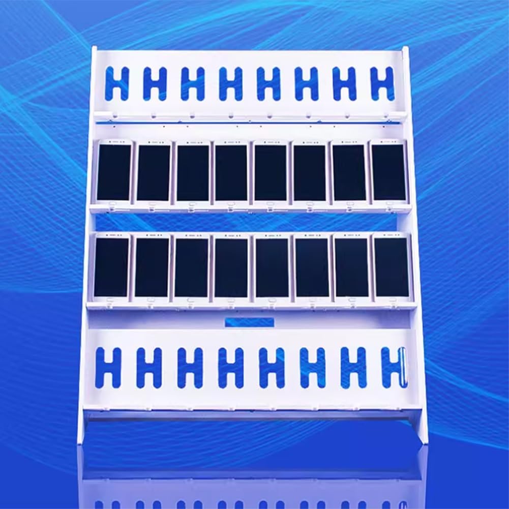 Supporto per telefono in PVC multi-griglia da scrivania per aula e ufficio Supporto mobile portatile elegante e funzionale accessorio da scrivania perfetto per studenti e professionisti