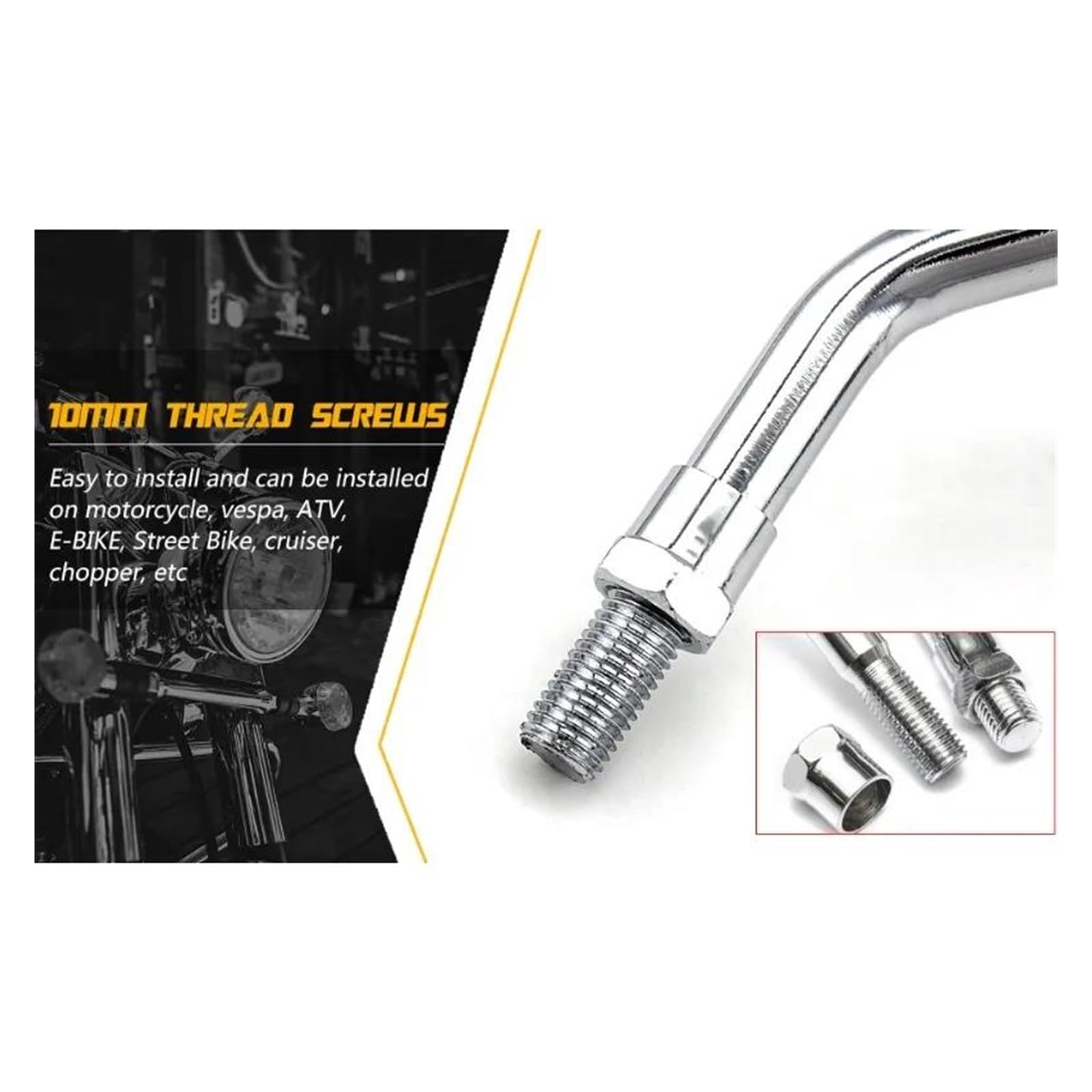 espejos laterales moto Espejos Retrovisores Universales 10mm Motocicleta Motocross Scooter Bicicleta Eléctrica Carreras Espejo Lateral Accesorios