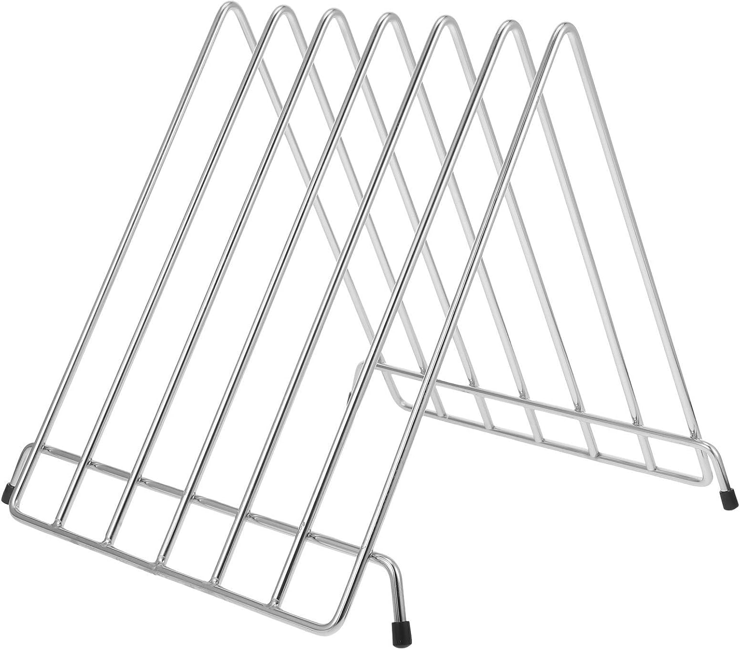 Stainless Steel Cutting Board Holder with Layered Design and Open Bottom for Larger Capacity, Corrosion and Wear Resistant Kitchen Rack for Pizza Board Storage in Hotels