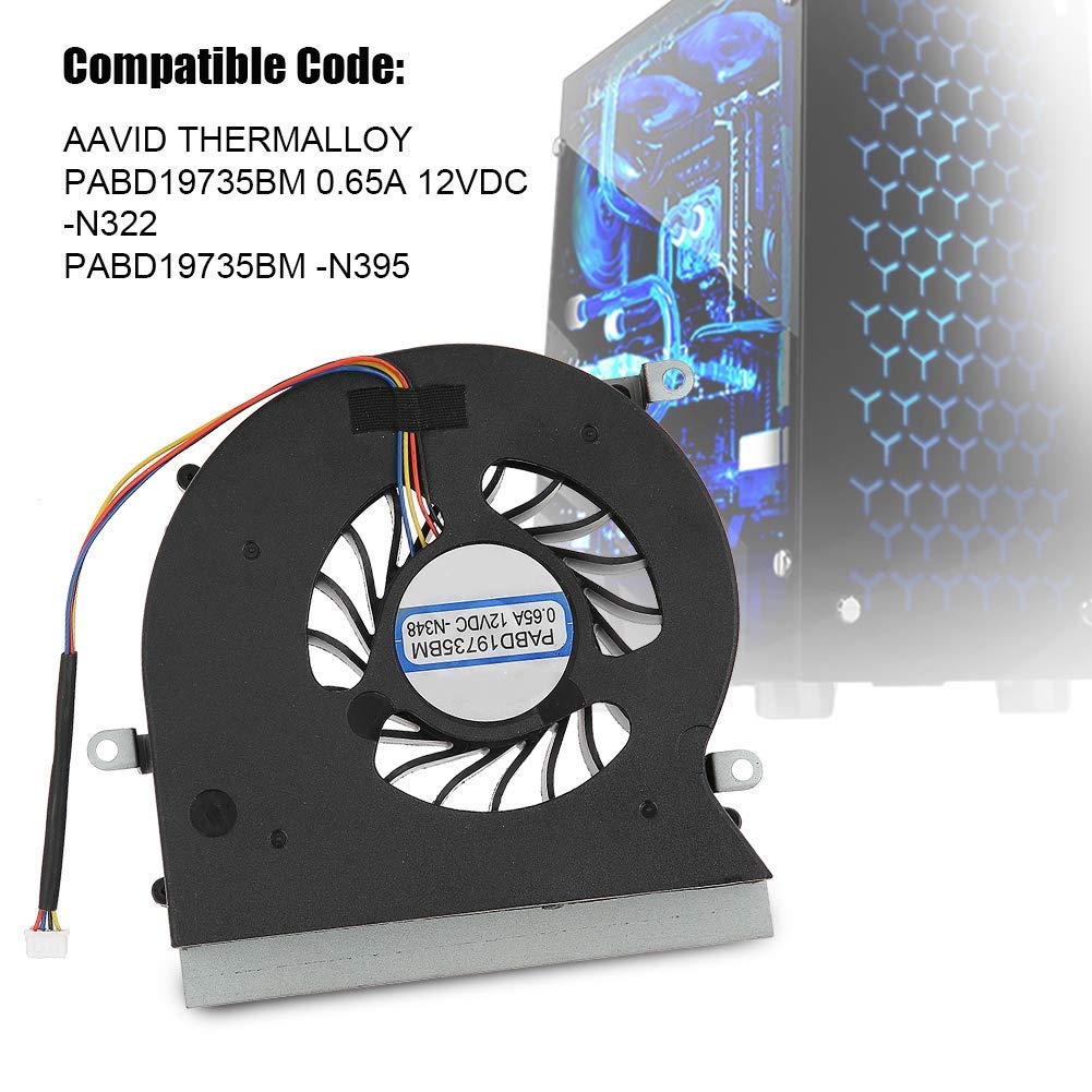 CPU Gehäuselüfter 4-Pin – DC12V 0.65A, Kompatibel Mit MSI GT62VR Serie, MS-16L1, MS-16L2