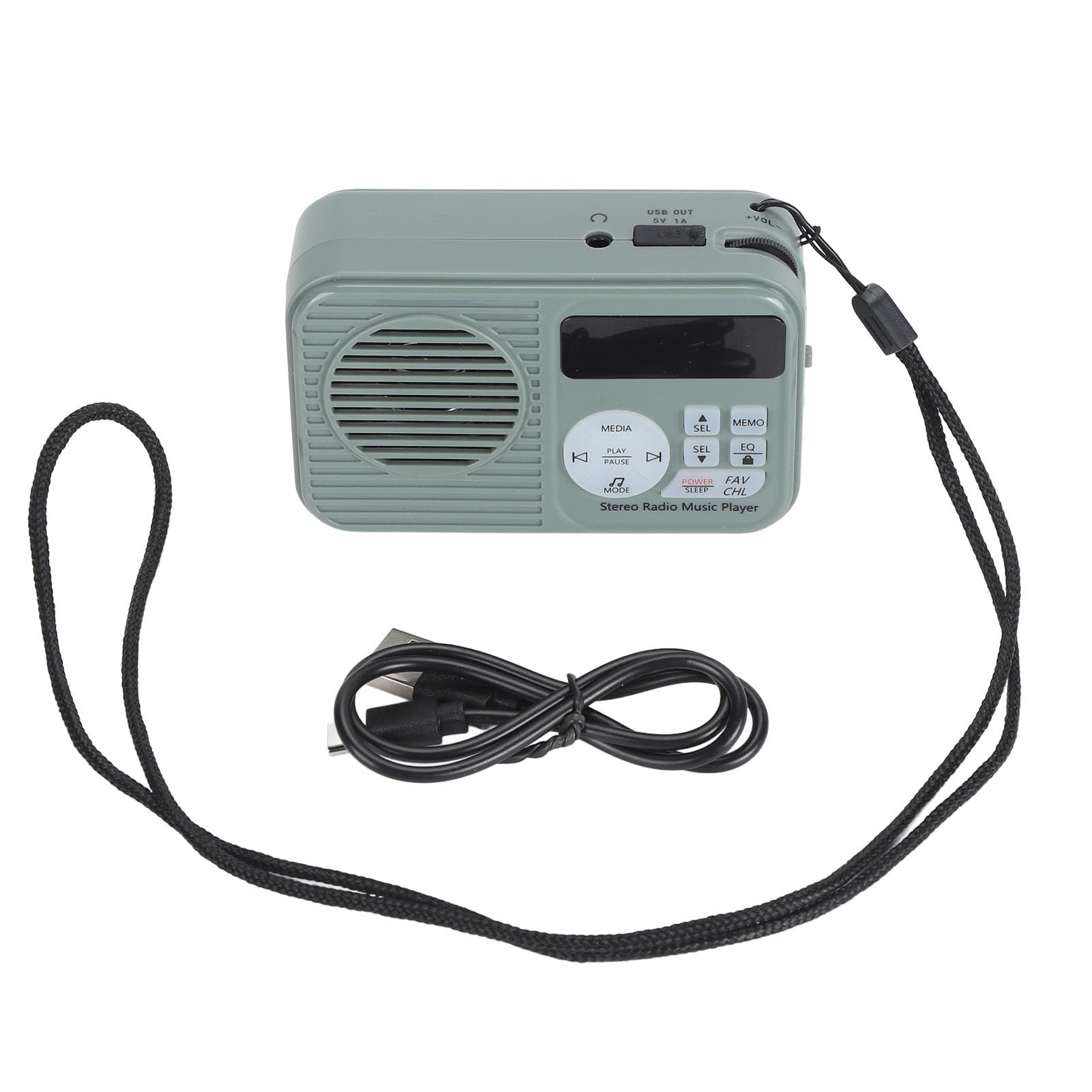 RadioRetro HRD-231, Głośnik Stereo w Stylu Vintage z Podświetlanym Wyświetlaczem, Bateria 2000 MAh, do Użytku Domowego i Zewnętrznego
