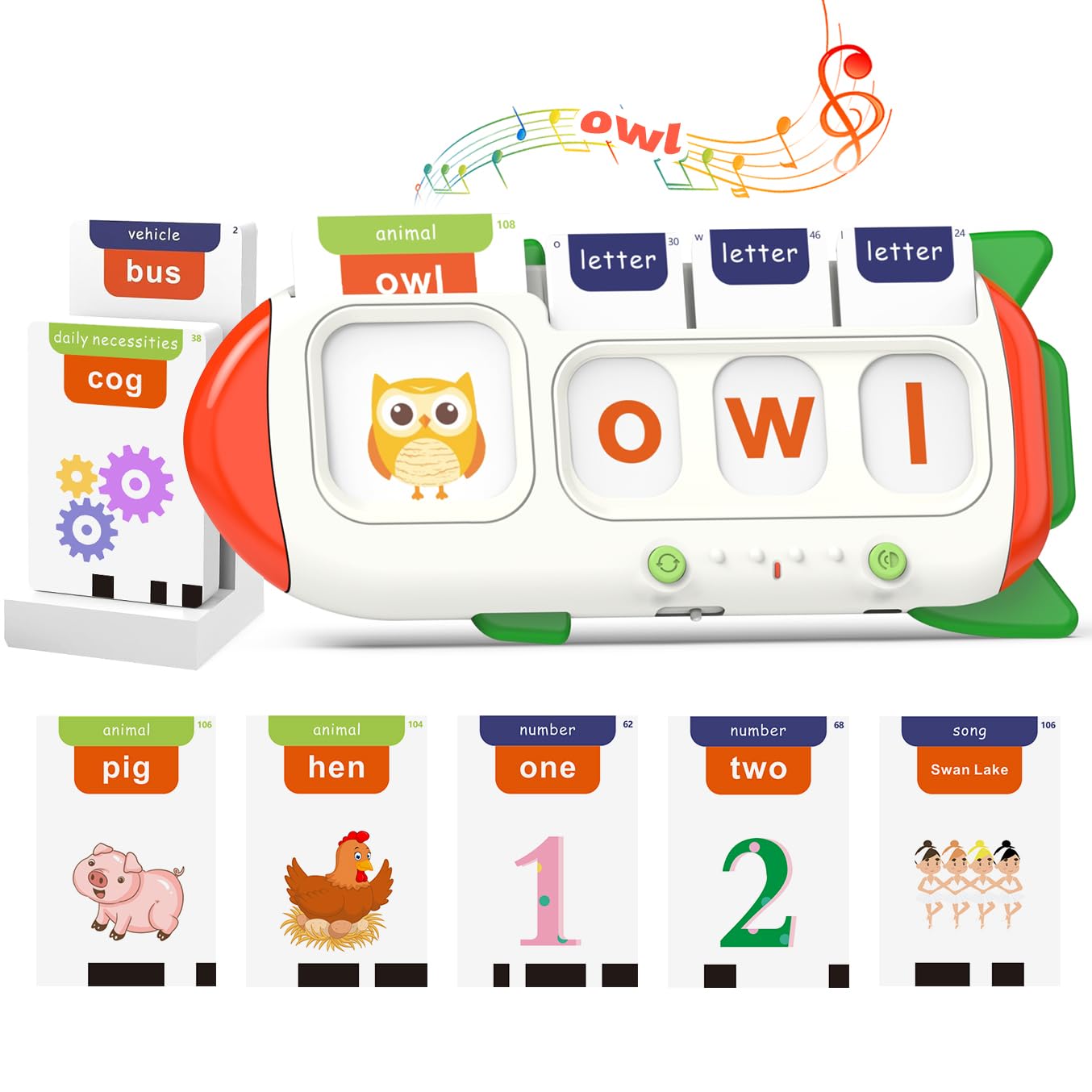 Amazon.com: QuTZ Talking Flash Cards – CVC Word Spelling Games