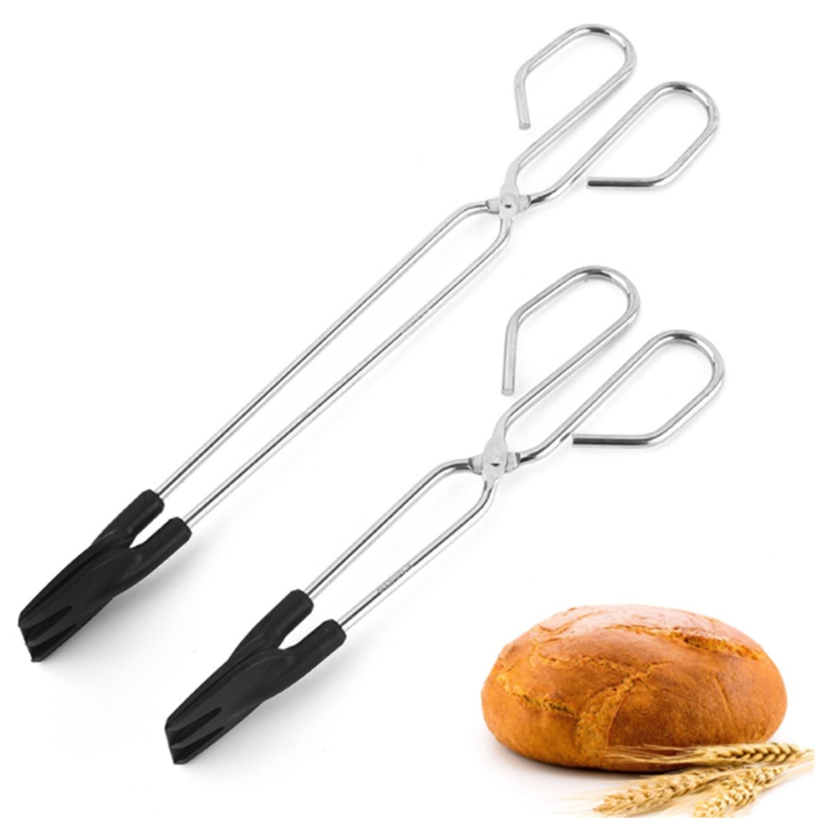 Szczypce Kuchenne Klipsy Grillowe Ze Stali Nierdzewnej Do Gotowania Bułek Na Parze Klipsy Do Grillowania Chleba W Formie Bufetu Szczypce Do Grilla(25cm)
