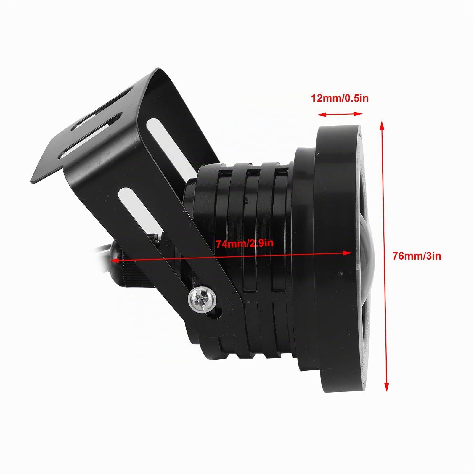 Fydun Universale bianco luminoso sostituzione 3in LED auto Angel Eyes tondo fendinebbia ad alta luminosità DC 12V IP65 impermeabile
