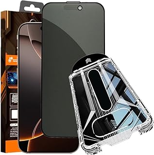 【覗き見防止&アンチグレア】iPhone 16 Pro Max 用 覗き見防止ガラスフィルム 新型のガイド枠付き 超簡単貼り付け 自動除塵 プライバシー保護 日本旭硝子製 9H硬度 全面保護 反射防止 気泡ゼロ 日本旭硝子製 アイフォン 16 Pro Max 用 アンチグレア ガラスフィルム