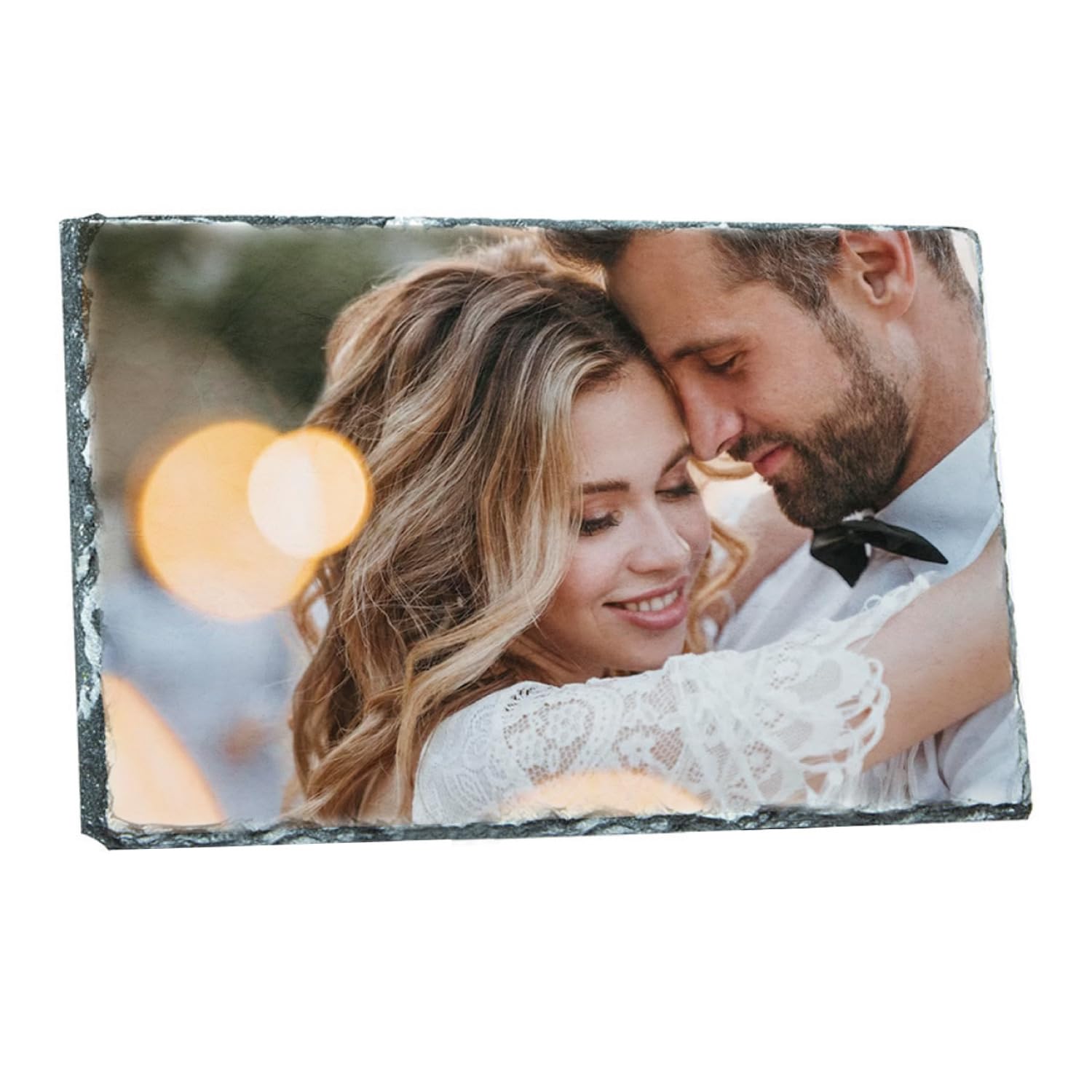 LASERO' Ardoise Marco de Fotos Personalizado - Regalos Personalizados Para Hombre y Mujer Aniversario - Fotos Personalizadas Regalo Pareja (15 * 20cm)