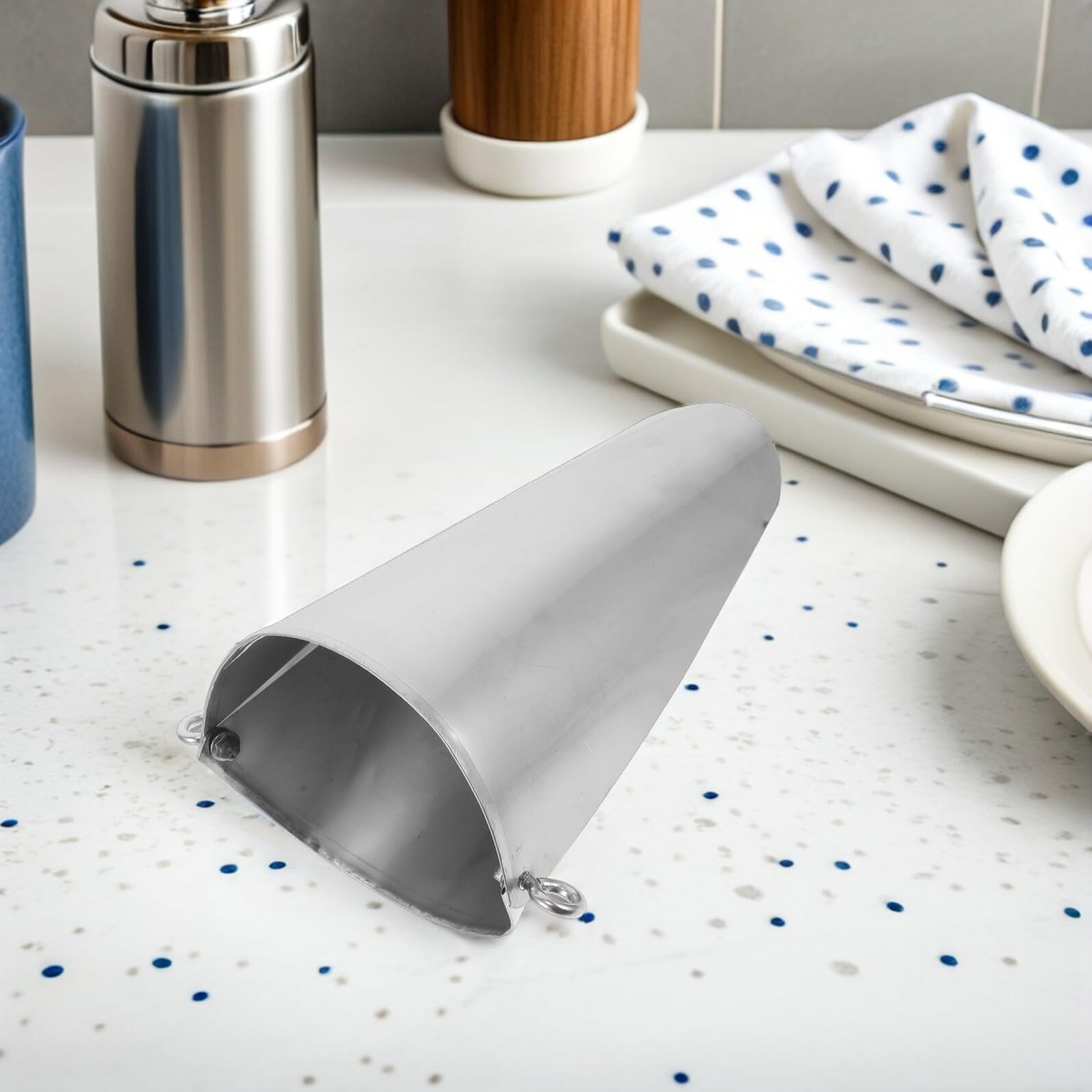 Artibetter Imbuto per Alimenti e Becco a Papera Bocca Ovale in Acciaio Inossidabile Dosaggio Preciso Adatto per Snack e Patatine Fritte in Cucine Domestiche da Asporto