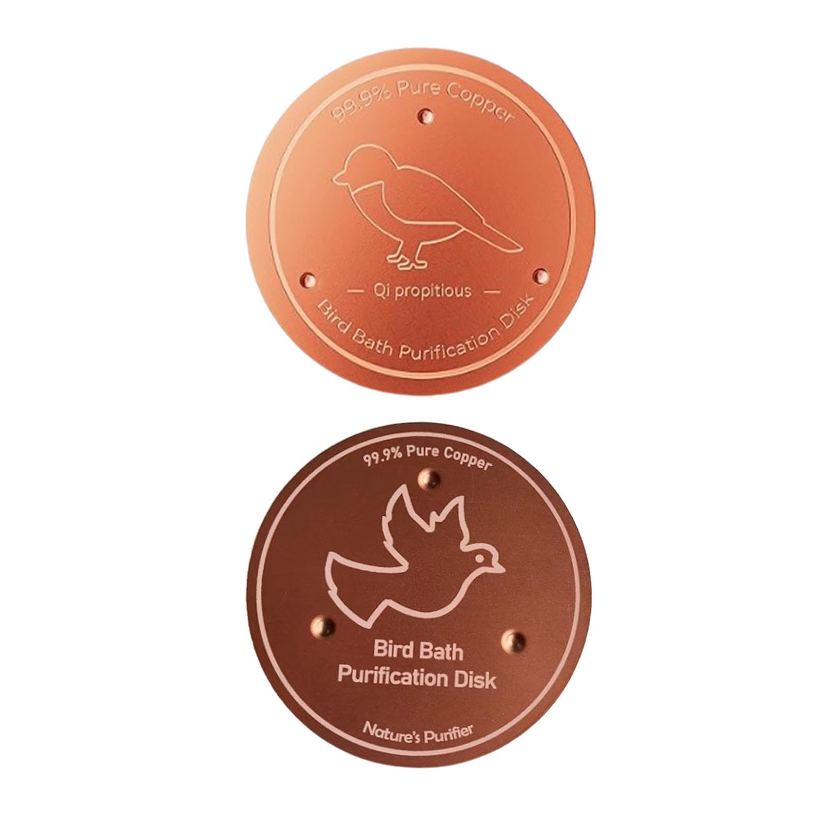 Bird Bath Copper Disk for Birdbaths Bowls Easy to Use Outdoor Use All Season Standing Bird-picture-29