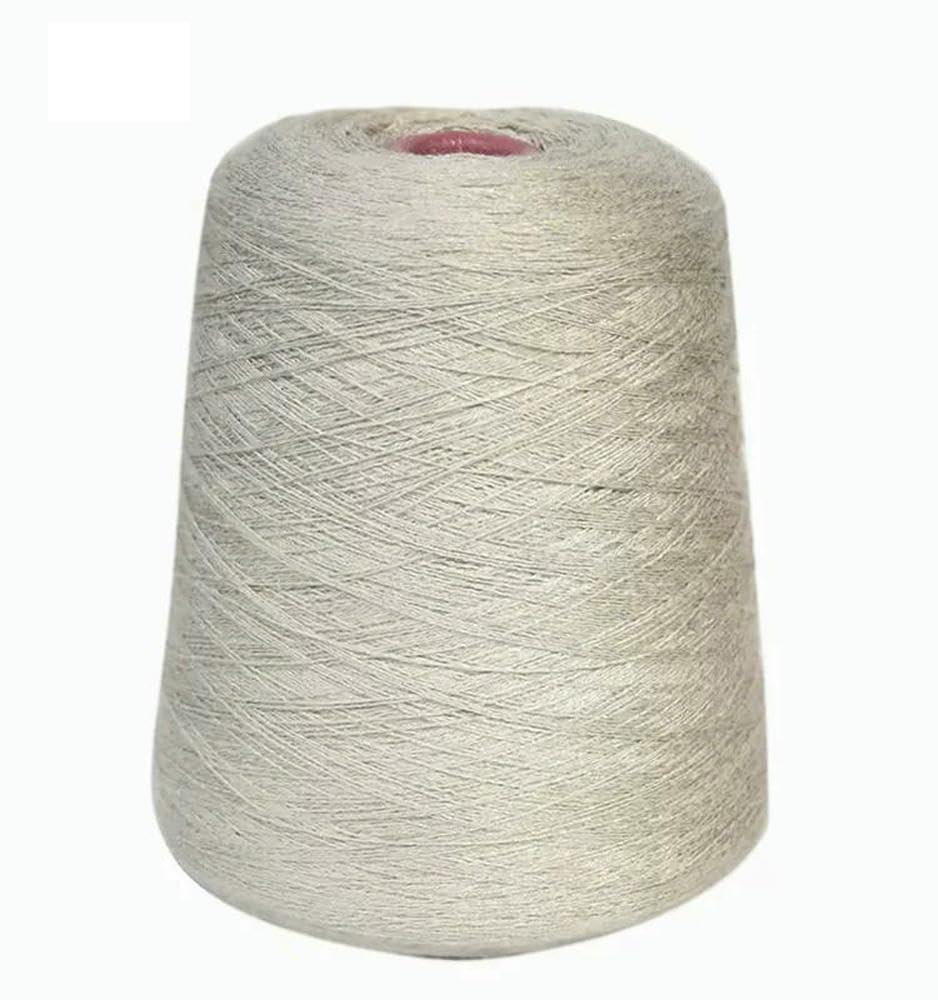 Filato di Lino Puro Biologico Liscio Naturale da 250 g per Lavorare a Maglia, Uncinetto a Mano, Filato Sottile per Pizzo, Filo da Cucito