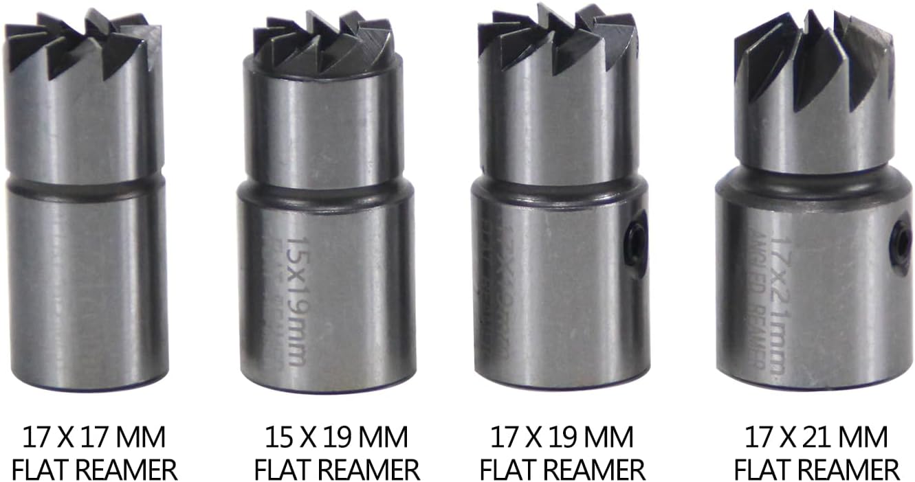 5pcs Diesel Injector Seat Cutter Cleaner Diesel Injector Set with Flat Reamer Angled Reamer Hex Key Fit for Mercedes-Benz PSA Renault Bosch