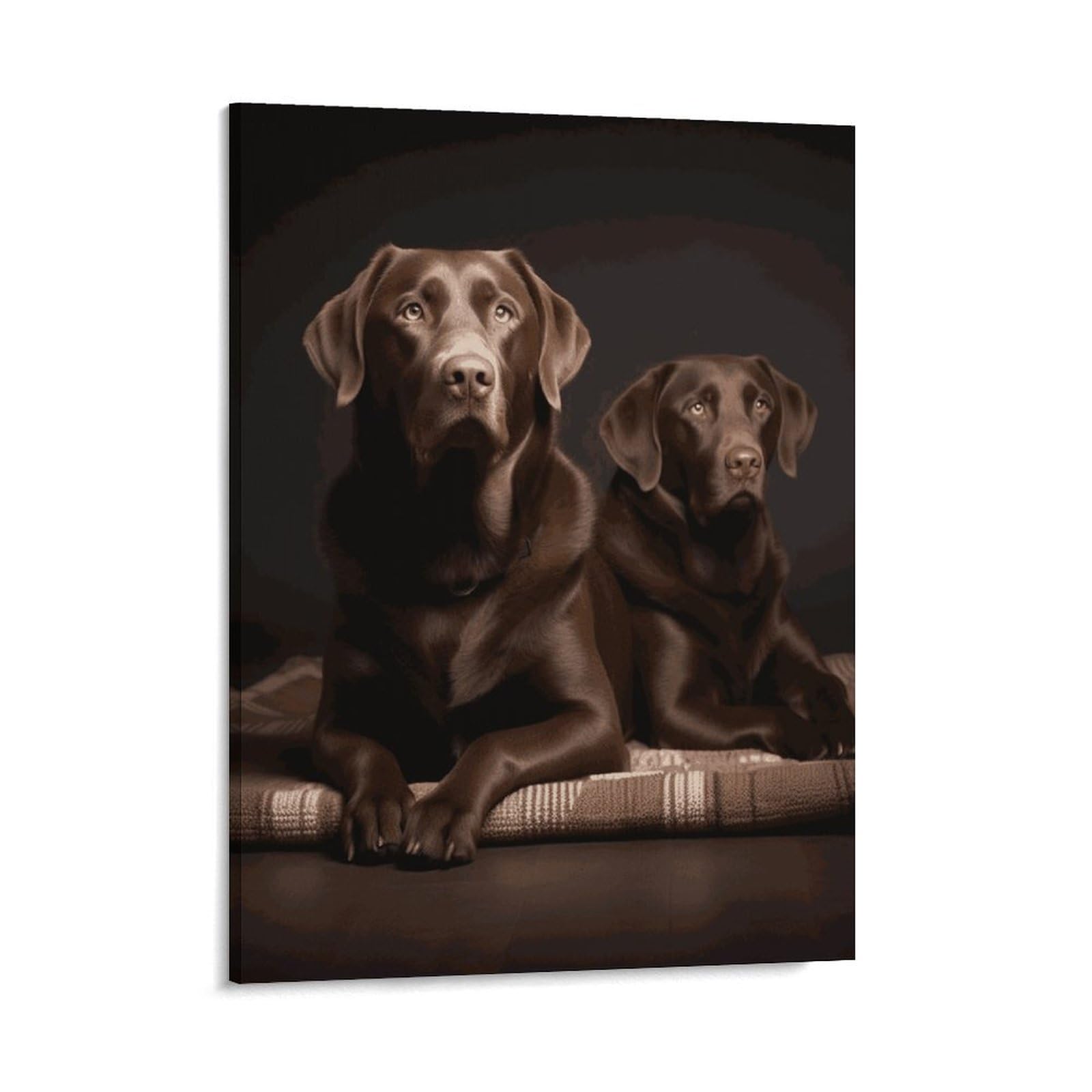 Brown Labrador Retriever Wall Art for Home, Abstract Canvas Framed Painting for Living Room, Portable Poster Print for Wall Decor, Personalized Artwork Picture for Hallway, Bedroom 16x20inch(41x51cm)