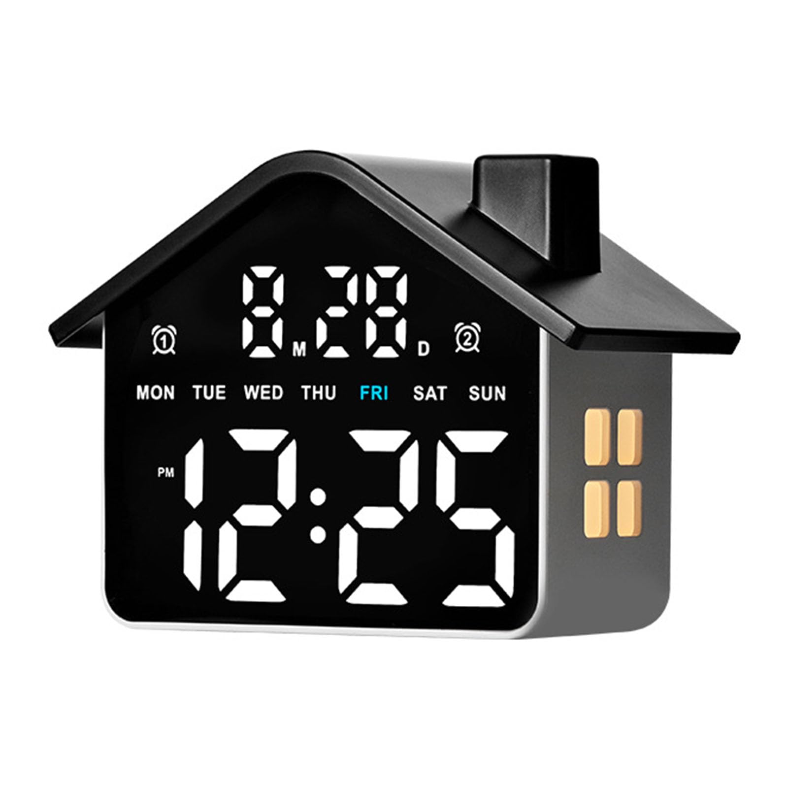 ZEPFJHE LED Digital Alarm Clock with 4 Brightness Dimmer Sound Electric Desk Clock for Bedroom Living Room Offices Bedside Clocks for Bedroom