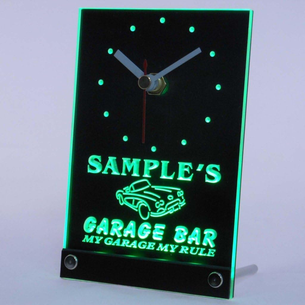 ADVPRO tncpp-tm Garage Car Repair Personalized Bar Neon Led Table Clock