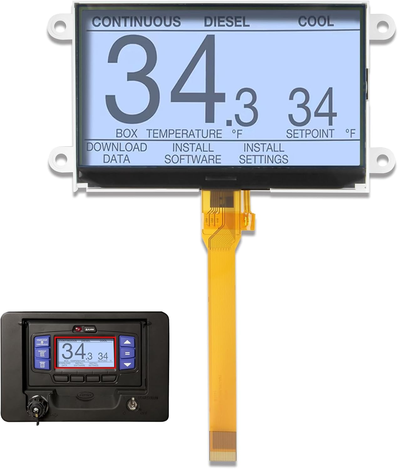 4.2 Inch Screen Replacement for Carrier Transicold X4 7500 7300 X3 2500 Vector 8500 8600MT APX LCD Display Microprocessor Module
