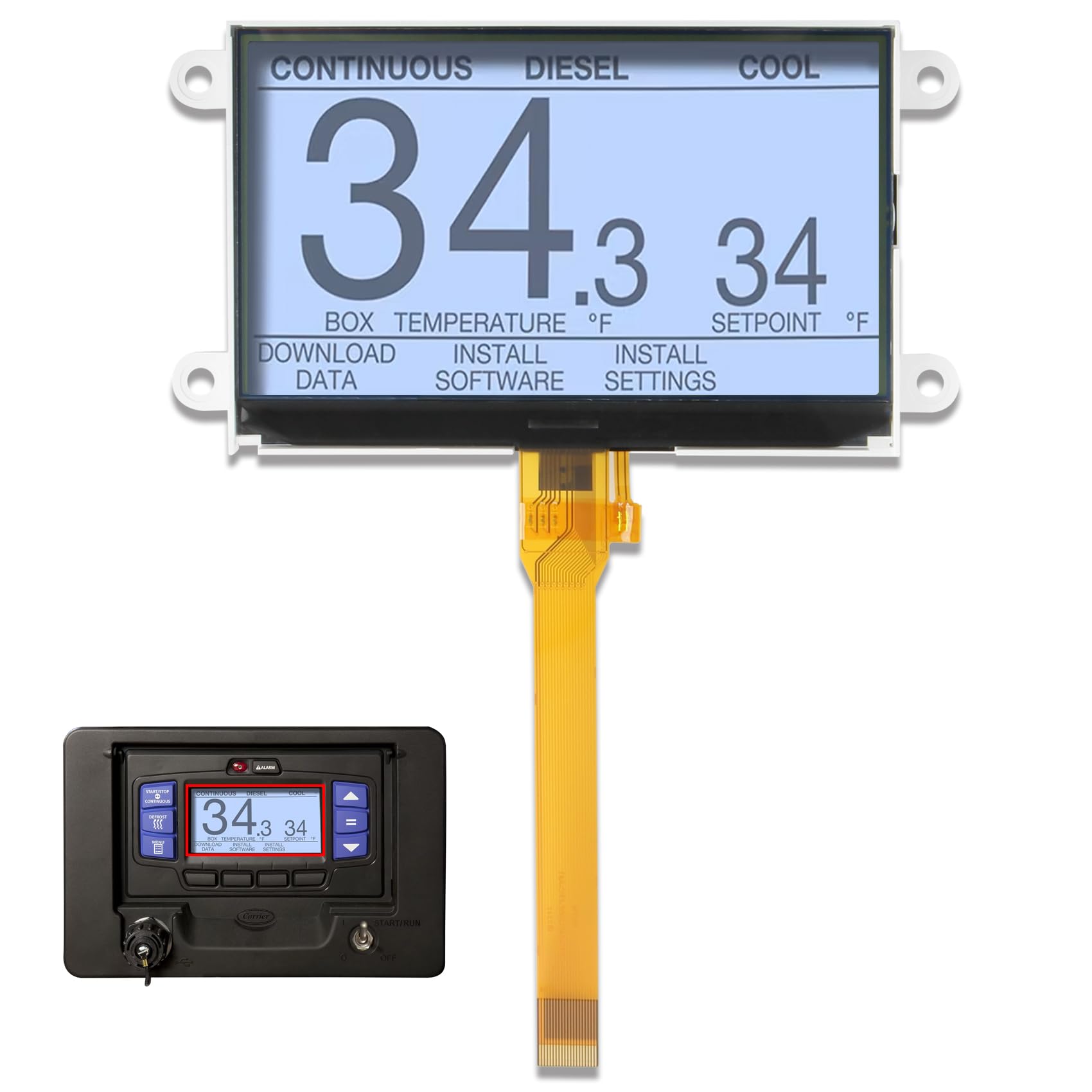 4.2" Screen Replacement for Carrier Transicold X4 7500 7300 X3 2500
