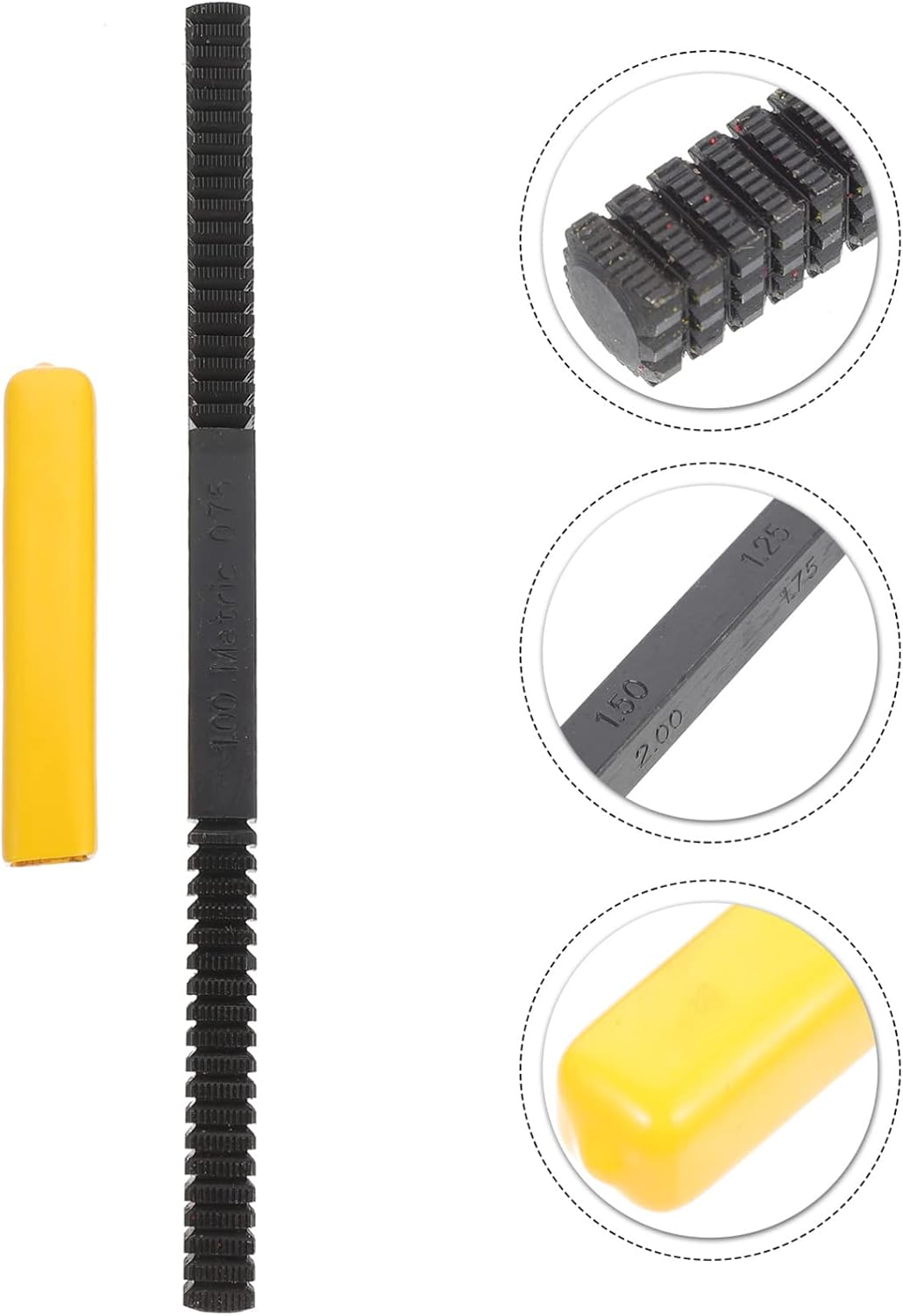 Thread Restorer File Tool for External Threads Compact Steel Teeth Correction Hand Tool for Restoring Bolts Screws and Plumbing Fittings