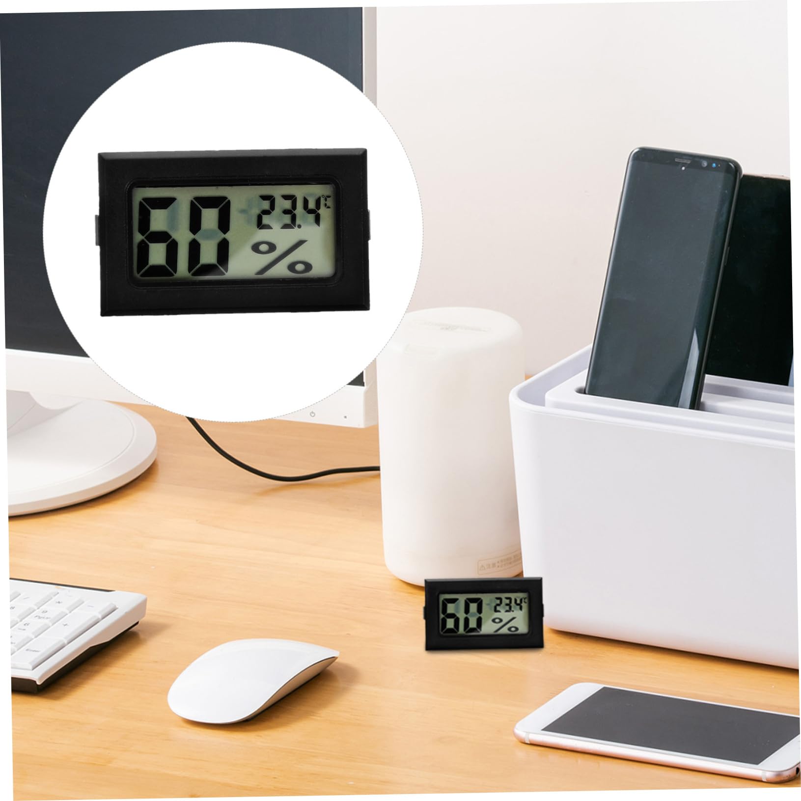 Amosfun 5 Ensembles Thermomètre Hygromètre Thermomètre Chambre Bébé Celsius ℃ Mini-thermomètre Petit Hygromètre Numérique Afficher Thermomètre Numérique D'intérieur Noir Abdos 3 Pièces * 5