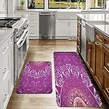 【Confort et super tapis absorbant l'eau】 Fabriqué en polyester de haute qualité, ne se décolore pas et résistant à l'usure, réconforte vos pieds lors de la cuisson ; absorbe l'eau et sèche rapidement, protège votre cuisine de l'humidité et des taches.