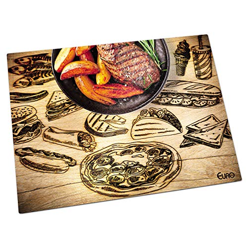 Tabua De Vidro Para Cortes Grelhados, 40 Cm, Euro