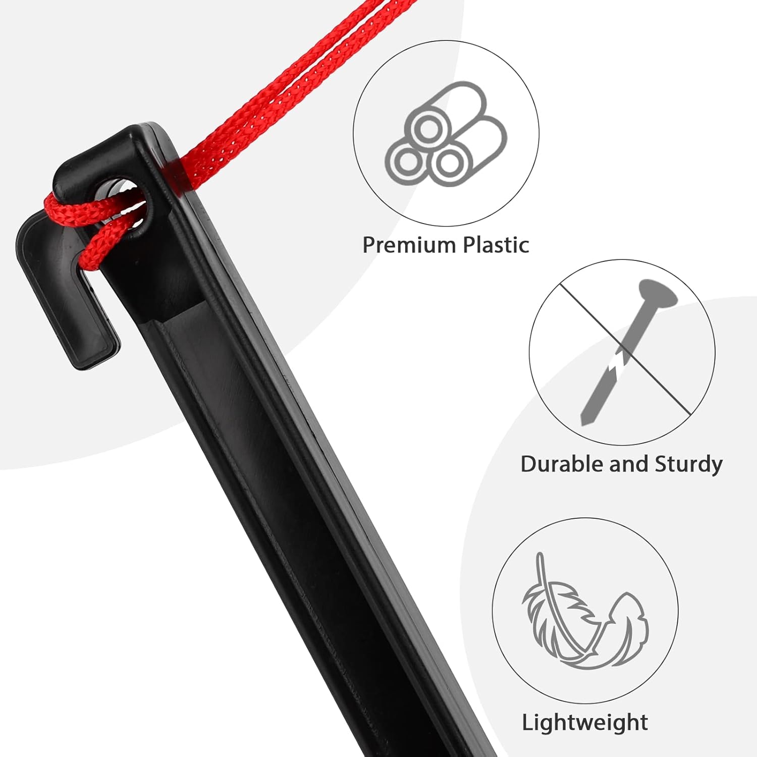 ADXCO 36 Pieces 7 Inches Plastic Inflatable Stakes Christmas Halloween Yard Tent Stakes Christmas Replacement Inflatable Lawn Stakes for Camping Garden Home Decorations