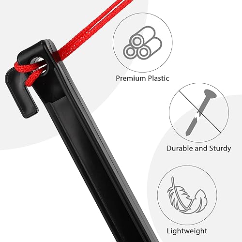 Miniatura 3 de ADXCO - 16 estacas inflables de plástico de 7 pulgadas para Navidad, Halloween, patio, estacas de repuesto de Navidad, estacas inflables de césped