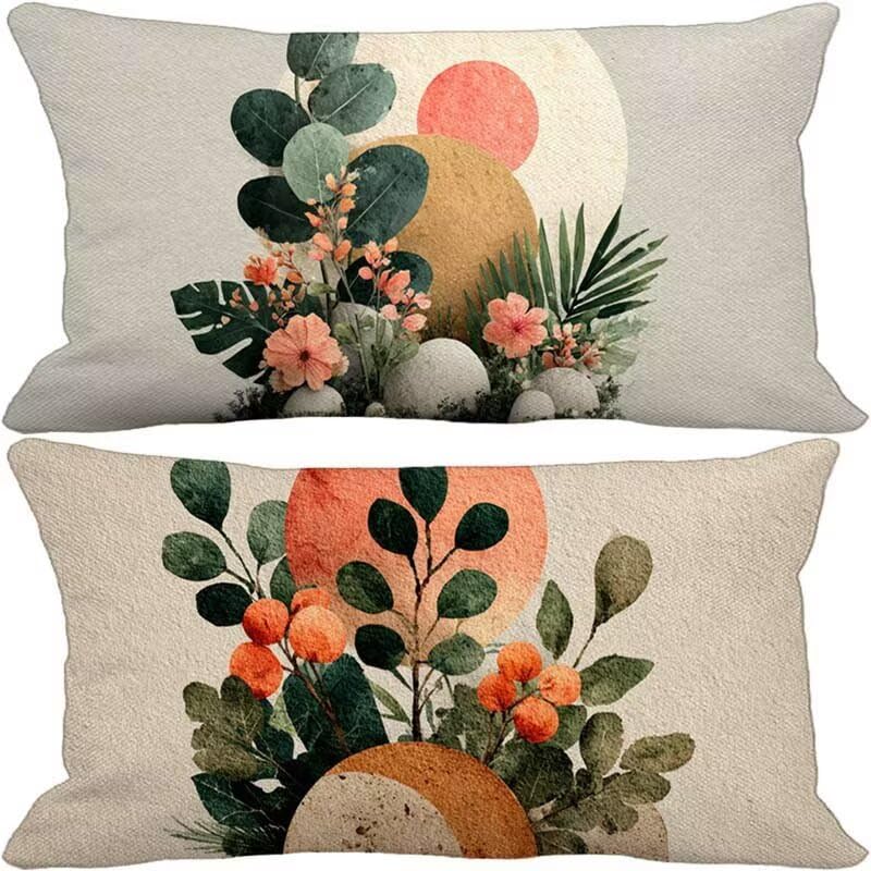 Housse de coussin 70x90 extérieur imperméable avec fermeture éclair lot de 2