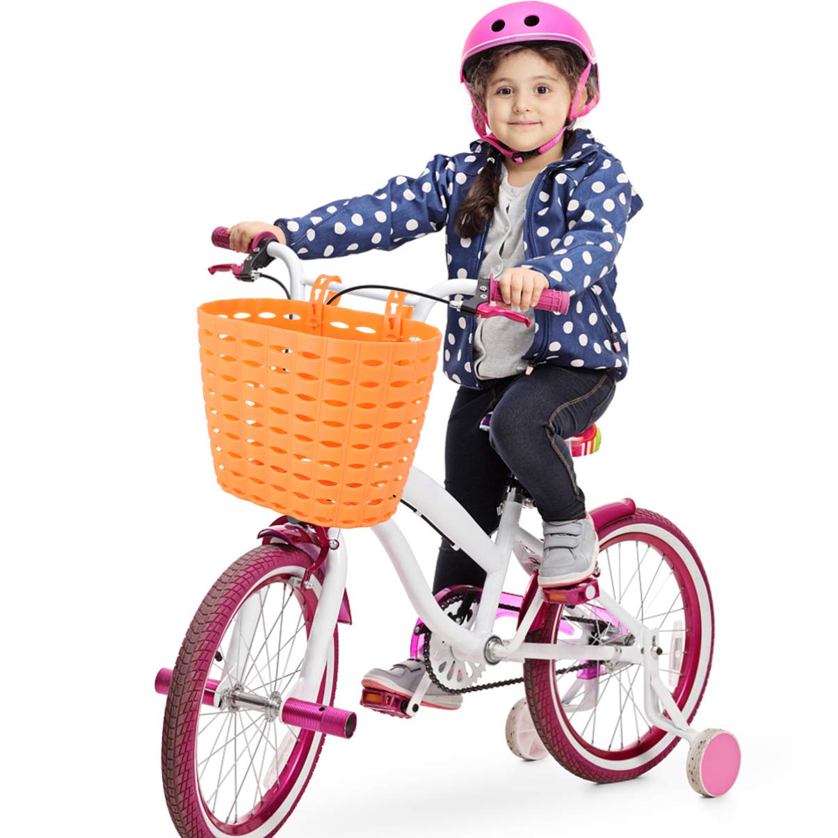 Mini-Korb Für Kinderroller & Fahrräder – Niedlicher Lenkerkorb Mit Halterung Für Spielzeug & Snacks (19x16,5x13,5 Cm)