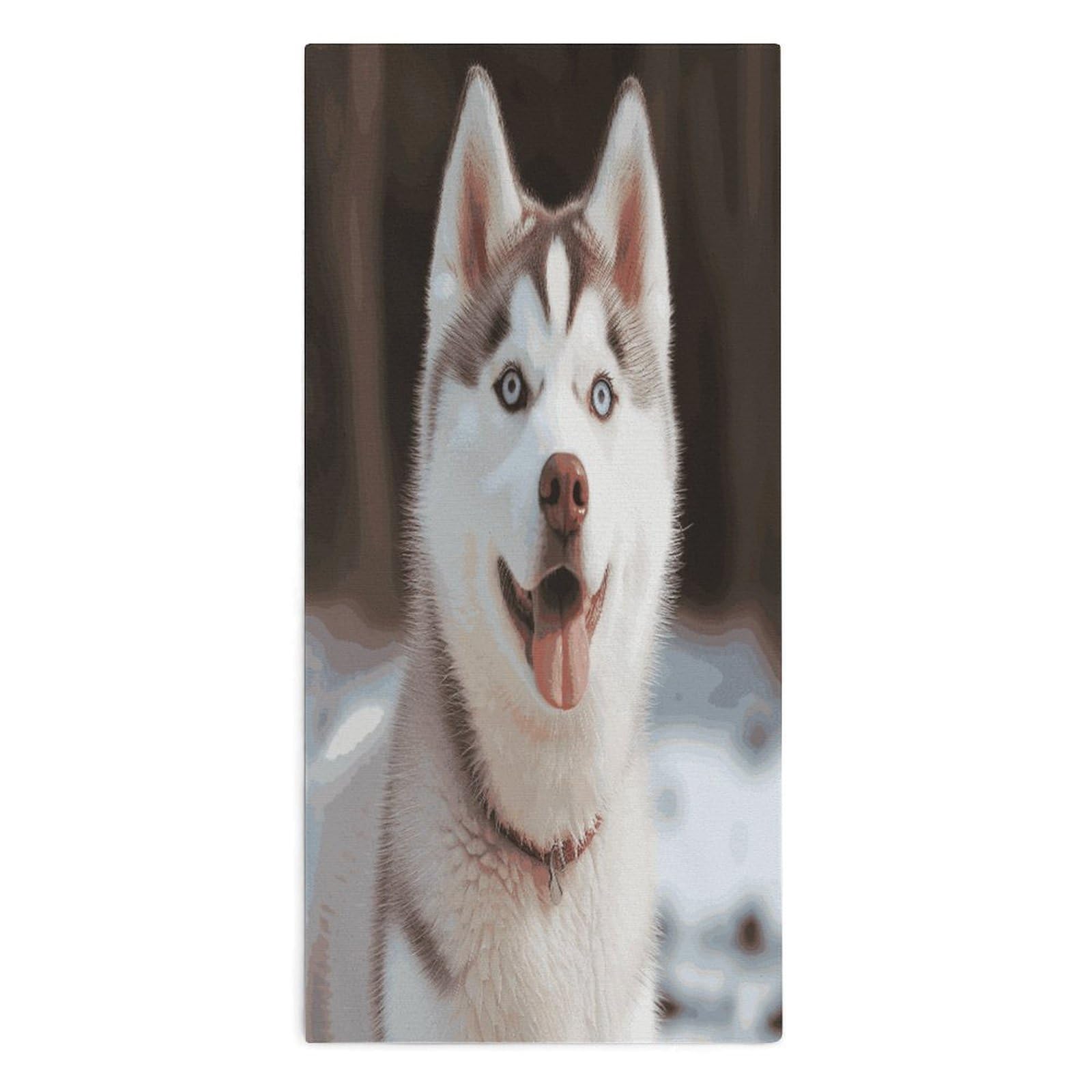 Btcowzrv Style Husky Piquant Dog Bath Towel Beach Towels Shower Towel