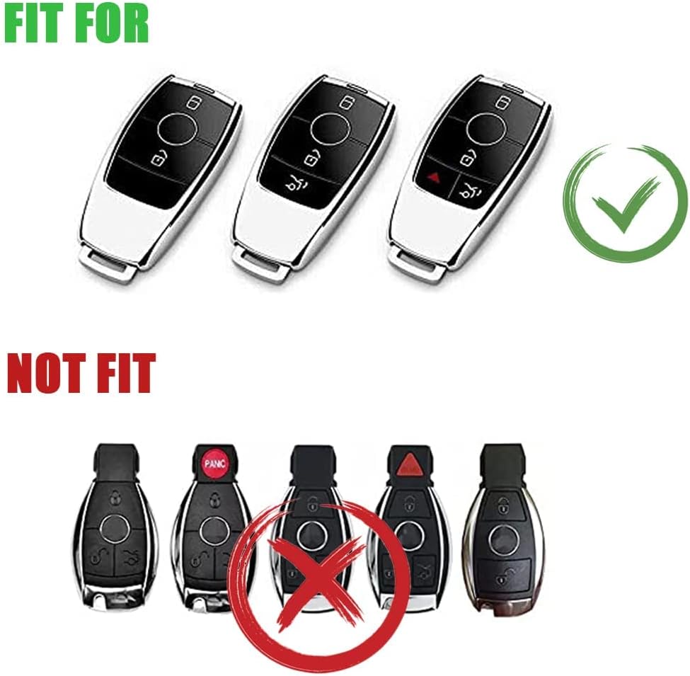 Zinc Alloy Metal Key Fob Case Protective Shell Fit for Mercedes Benz CLS CLA GLA AMG A C E S G GLC GLE GLS M