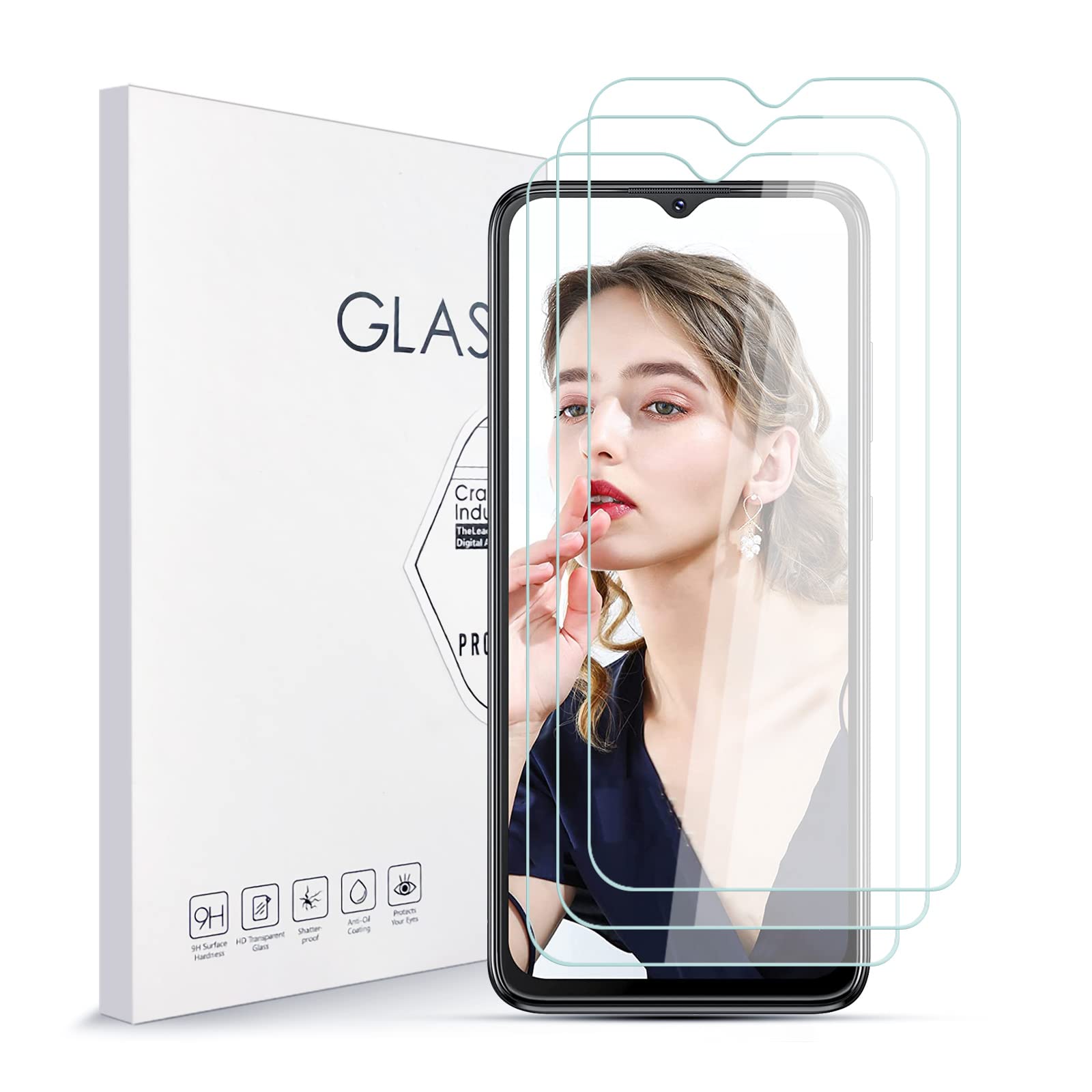 Pellicola Protettiva In Vetro Temperato Per Ulefone Note 12P – 3 Pezzi, Durezza 9H, 2.5D, Anti Graffio, Con Kit Installazione - 3