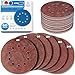 Produktbild EFFEKTWERK Schleifpapier 225mm Klett - 60 Stück - Profi Schleifscheiben für Trockenbauschleifer Schleifgiraffe Langhalsschleifer - 10 Loch - rund - mit Körnung 10x P40 P60 P80 P120 P180 P240