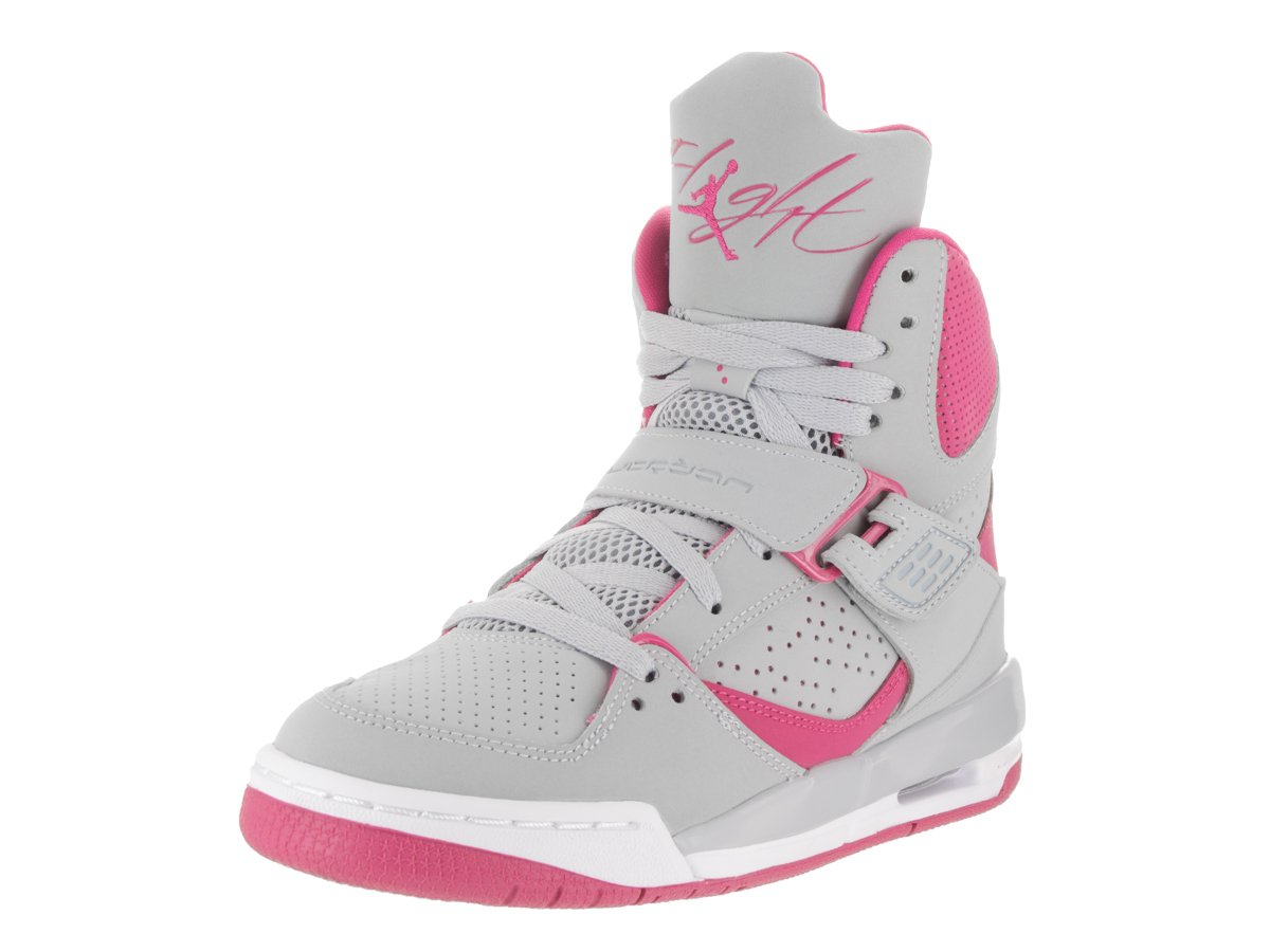 Jordan Flight 45 High IP Big Kids Style, Wolf Grey/Vivid Pink/Vivid  Pink/White,