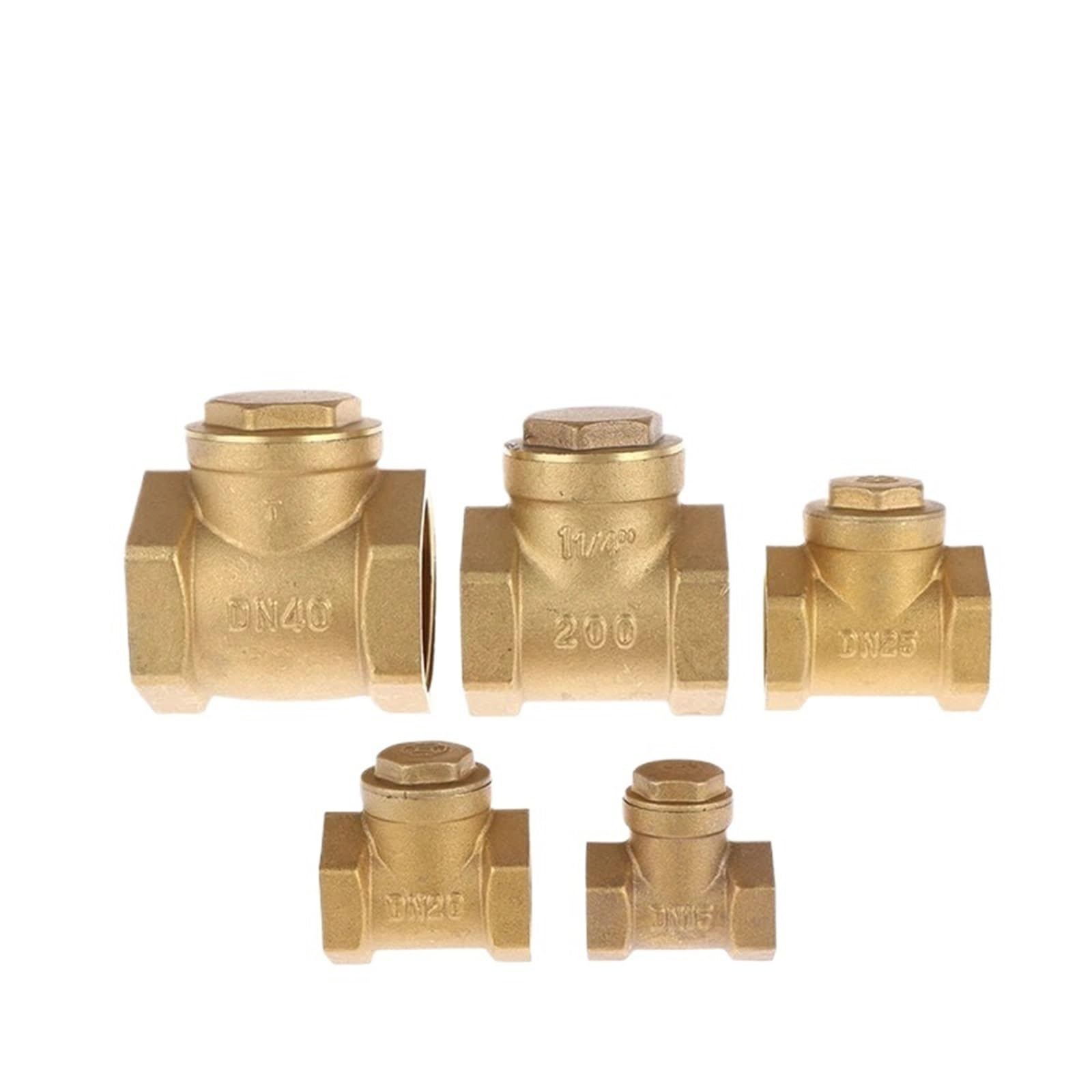 Dkgnyxnplj Dn15 1Pcs -Dn40 Brass Horizontal Check Valve Non-Return Valve(Dn15)