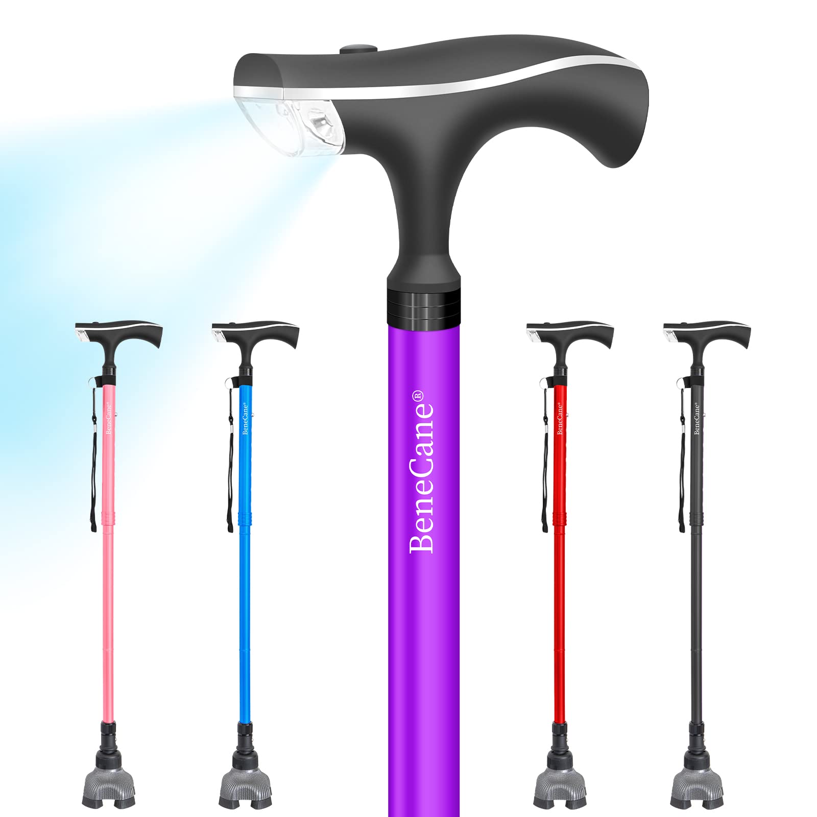 Buy BeneCane Walking Cane for Women Folding Cane for Men with Led Light